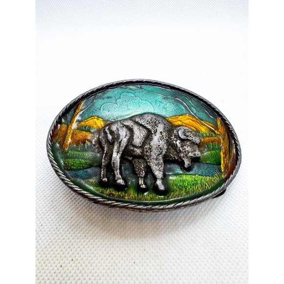 The Great American Buckle Co. Other - Vintage 1981 Great American Buckle Co. Buffalo Belt Buckle Made In USA Western